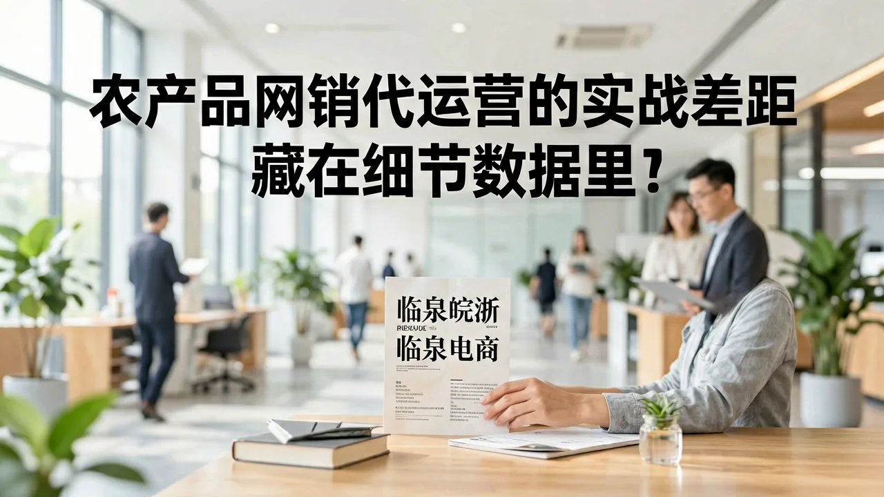 农产品网销代运营的实战差距，藏在细节数据里